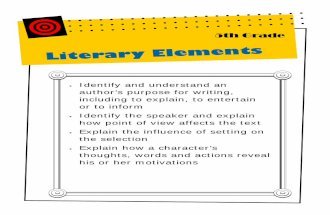Literary Elements for Grade 5
