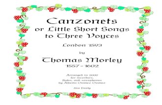 Canzonets for 3 Voices