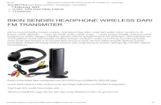 Bikin Sendiri Headphone Wireless Dari Fm Transmiter _ Arisartidea