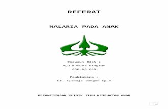 REFERAT MALARIA Ayukusumaningrum