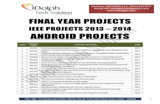 IEEE Project Titles 2013-2014(iDolph Tech Solution)