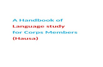 Hausa Language Study(NYSC)