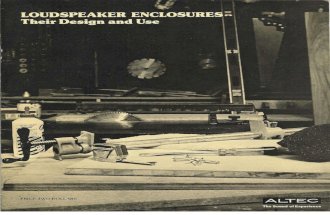 Altec - Loudspeaker Enclosure - Their Design and Use (Circa 1975)