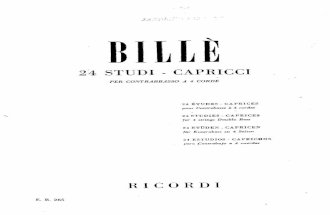 Isaia Billè - 24 Studi-Capricci Per Contrabbasso A 4 Corde