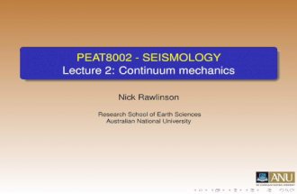 SEISMOLOGY, Lecture 2