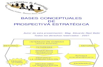 Bases Conceptuales de Prospectiva Estratégica