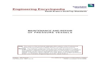 Maintenanc and Repair of Pressure Vessels