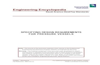 Specifying Design Requirements for Pressure Vessels