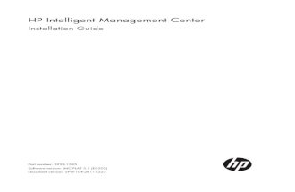 HP Intelligent Management Center Installation Guide (IMC PLAT 5.1 (E0202))