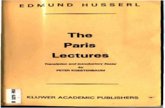 Husserl Paris Lectures