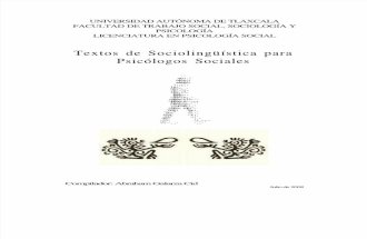 Textos de sociolingüística para psicologos sociales  2008