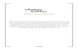 Thomas Hobbs-Despre Om Si Societate