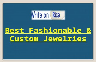 Best Fashionable & Custom Jewelries