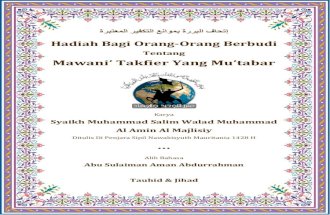 Hadiah Bagi Orang-Orang Berbudi Tentang Mawani Takfier Yang Mutabar - Syaikh Muhammad Sali Walad Muhammad Al