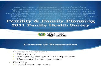 Fertility and Family Planning: 2011 Family Health Survey for 2011