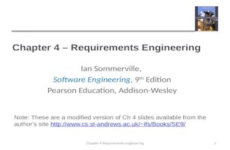 Ian Sommerville,  Software Engineering, 9th Edition Ch 4
