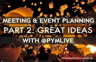 Meeting & Event Planning Pt. 2: Great Ideas