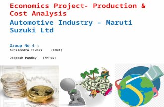 Production Function & cost elasticity Maruti Suzuki