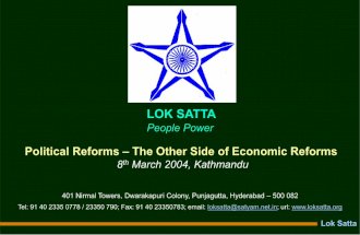loksatta - Political reforms   the other side of economic reforms    8-mar2004, kathmandu