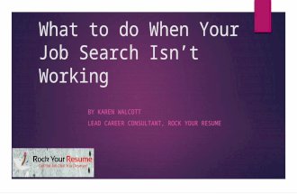 What to do when your job search isn’t intro