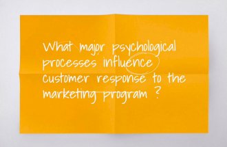 What major psychological processes influence customer response to the marketing program