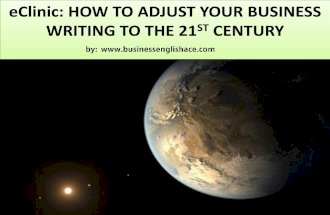 eClinic: How to Adjust Your Business Writing to the 21st Century