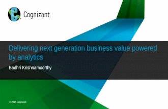 Delivering next generation business value powered by Analytics