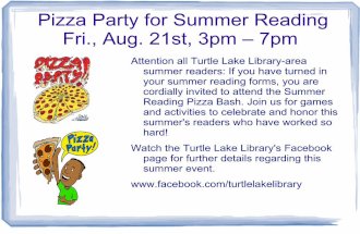 Summer reading pizza party -- Turtle Lake Library