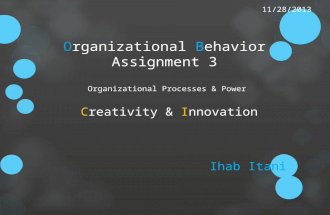 Ihab Itani-OB PPT-Creativity & Innovation