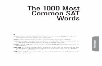 1000 common sat words