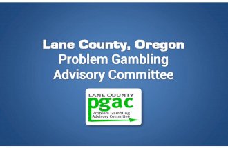 Lane County Problem Gambling Advisory Committee: About Us