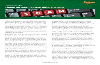 Guide on how to avoid lottery scams
