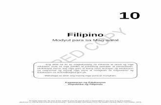 Filipino Modyul Grade 10 DepEd