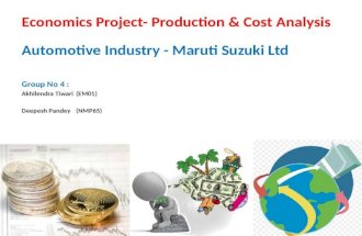 Economics project maruti