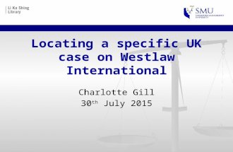 Locating a UK case on Westlaw International