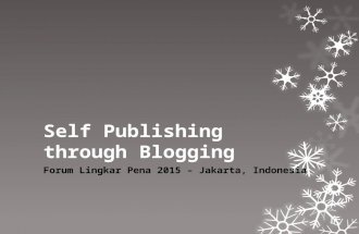 Self Publishing through Blogging