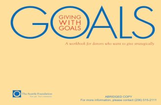 Philanthropic Giving with Goals