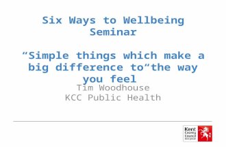 Six ways to wellbeing presentation