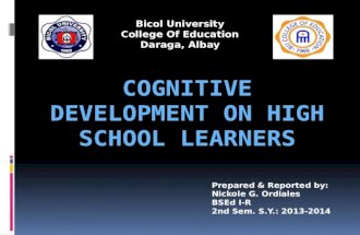 Cognitive Development on High School Learners
