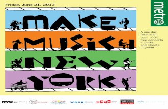 Metro-Make Music Program 2013