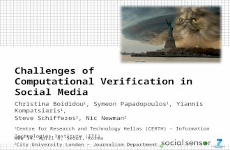 Computational Verification Challenges in Social Media