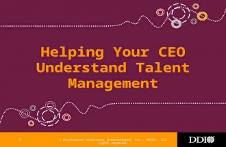 Helping Your CEO Understand Talent Management