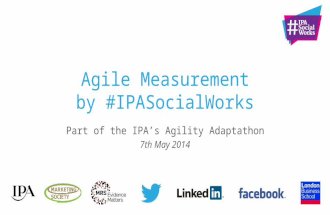 IPA Agility Adaptathon - #IPASocialWorks Agile Social Media Measurement