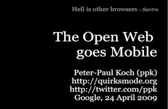 Google presentation: The Open Web goes mobile