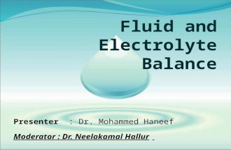 Fluid and electrolytes