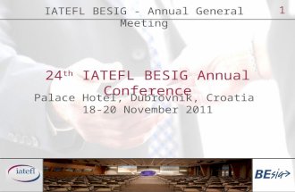 2011 IATEFL BESIG Annual Conference