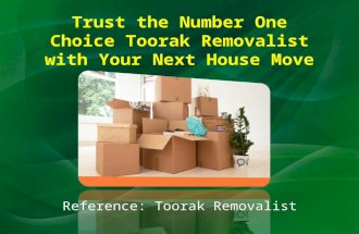 Trust the Number One Choice Toorak Removalist with Your Next House Move
