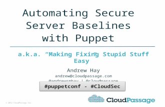 Automating secure server baselines with Puppet
