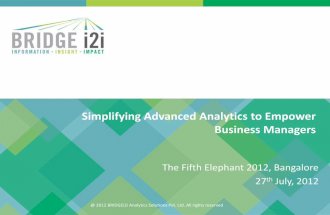 Simplifying Advanced Analytics to Empower Business Managers