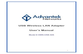 USB Wireless LAN Adapter User's Manual
